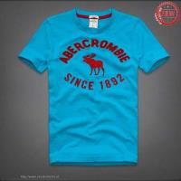 heren abercrombie korte tees since 1892 moose logo blauw rood Outlet Eindhoven hbs38578